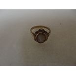 9ct gold dress ring with an oval cameo