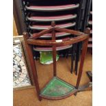 Edwardian oak stick stand