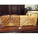 2 Cantilever sewing boxes