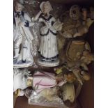 Box of ceramic figures