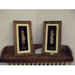 Pair of framed African figures