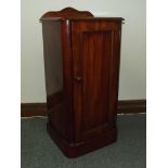Late Victorian pot cupboard/ side cupboard, single door with fielded panel and turned handle