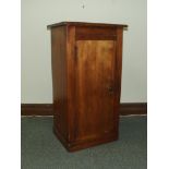 Late Victorian pot cupboard/ side cupboard, single door with fielded panel and turned handle, height