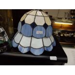 Two leaded glass light shades