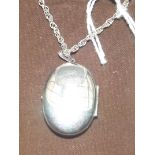 Silver chain and pendant, boxed