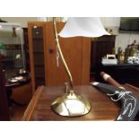 Brass art nouveau style table lamp