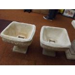 Pair of stoneware platers