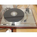 Luxman turntable in rosewood case