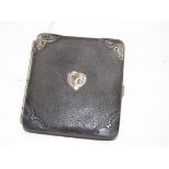 Very old leather and silver wallet