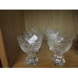 Set of six crystal glasses