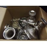 Box of plated ware