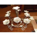 Silver plated 9 branch epergne