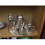 Silver plated serving set