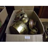 Box of brassware