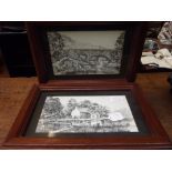 Pair of framed pencil drawings, Henry Sutton