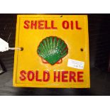 Cast iron Shell Oil sign