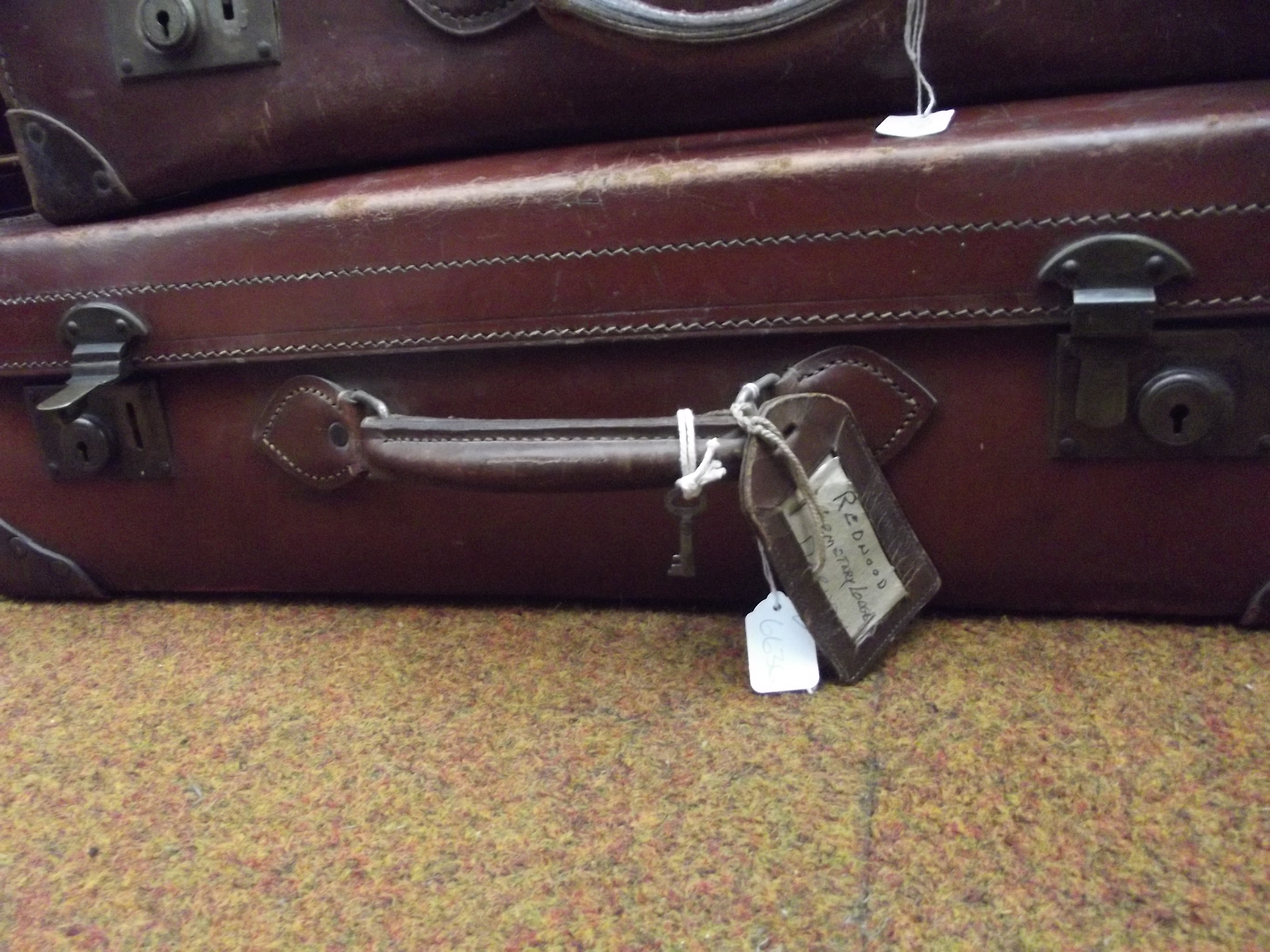 Vintage leather suitcase