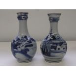 Pair of 18th century Chinese blue and white g