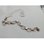 9 ct white and yellow gold bracelet, 4.7 grams