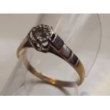 18 carat gold diamond solitaire ring