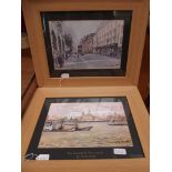 Pair of Frank Green framed prints Dale Street Live