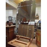 Art deco style panelled wall mirror