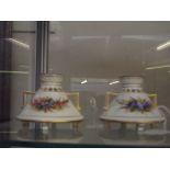 Pair of Royal Worcester vases, squat form, restora