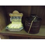 Victorian toothbrush holder and soap dish together