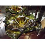 Large art glass bowl