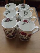 6 Hydrangea mugs