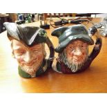 Two miniature Royal Doulton character jugs, Robin