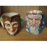 Two Royal Doulton character jugs, Neptune and Jest