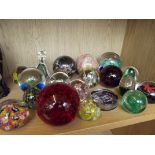 Collection of glass paperweights