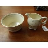 Clarice Cliff cream jug and sugar bowl