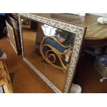 Large gilt framed bevelled mirror