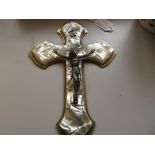 Crucifix on a faux Mother of pearl mount