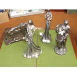 Collection of 4 modern figures