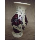 Moorcroft vase, Chocolate Cosmos