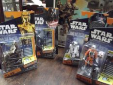 Collection of 4 Star Wars figures, The Saga collec