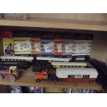 Collection of trains, carriages, trucks and track