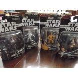 Collection of 4 Star Wars figures, The Saga Collec