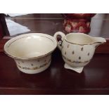 Clarice Cliff cream jug and sugar bowl