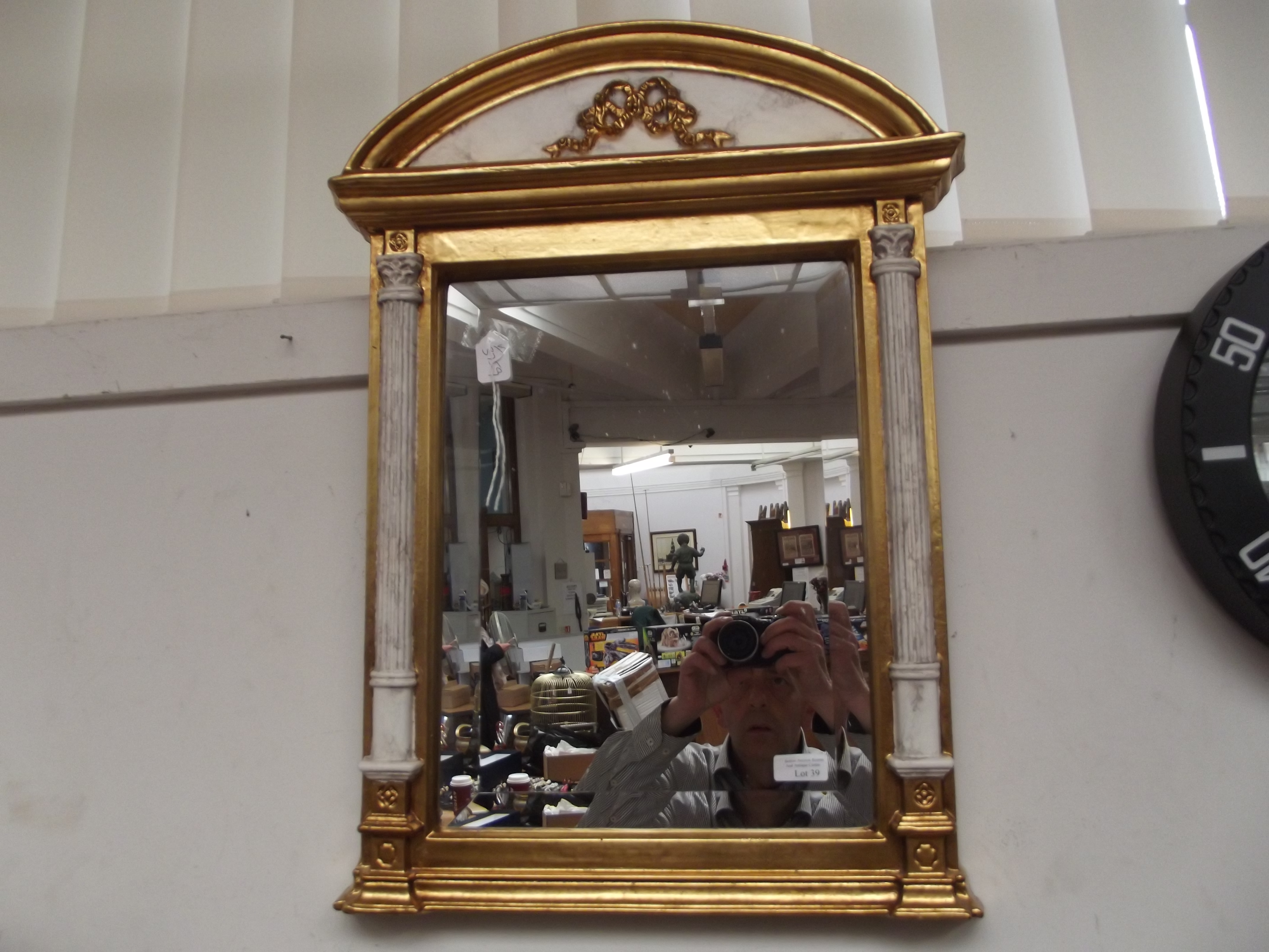 Guilt framed bevelled mirror