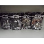 Collection of 4 Star Wars figures, The Saga collec