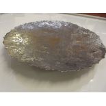 Iranian 84% silver dish on three ball feet, 660 gr