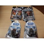 Collection of 4 Star Wars figures, boxed