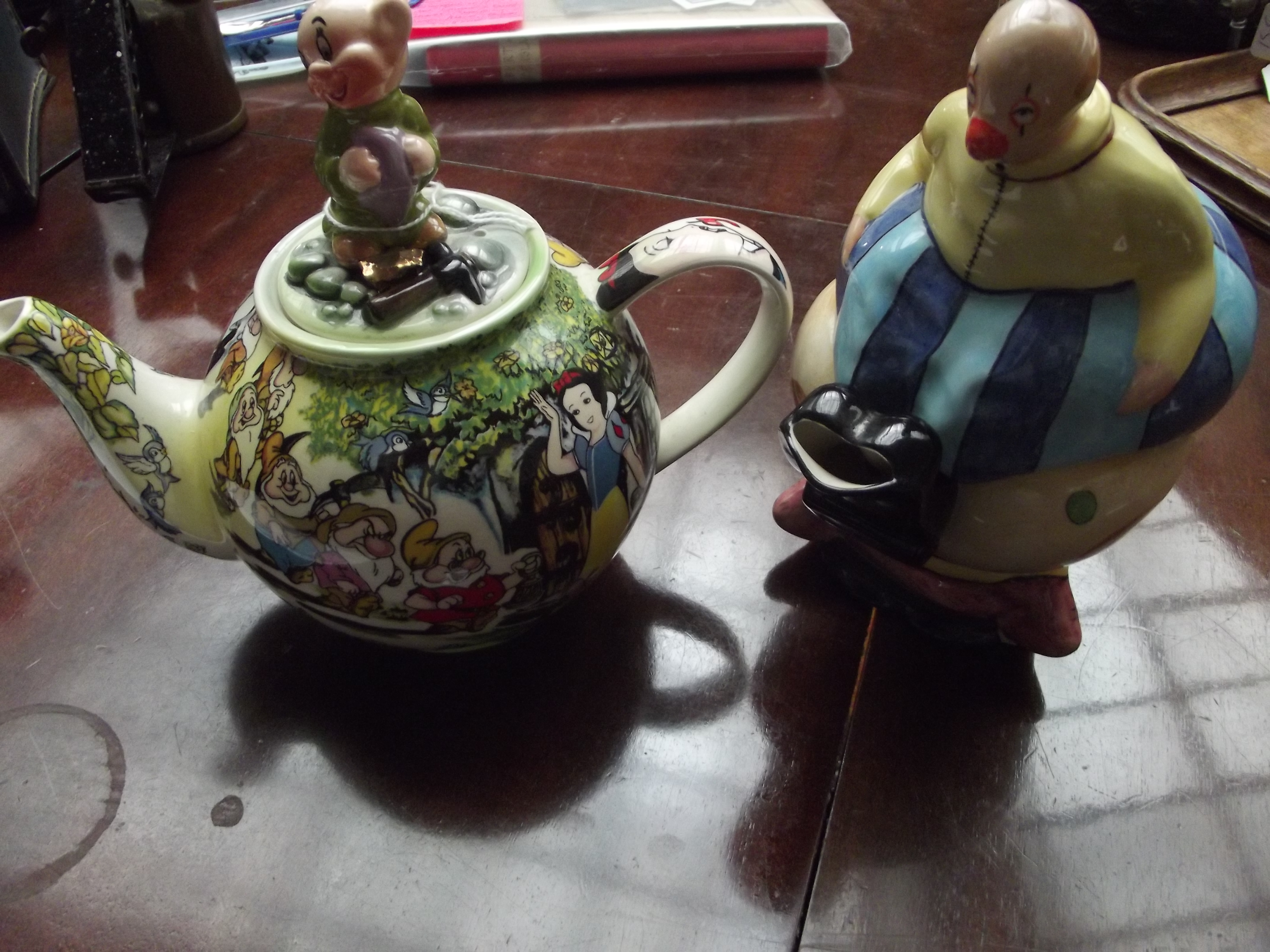 Carlton ware novelty teapot together with Paul Car