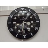 Rolex oyster perpetual date submariner wall clock,