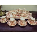 Crown Derby coffee set comprising large serving tr