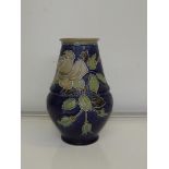 Royal Doulton stoneware tube lined vase, initial